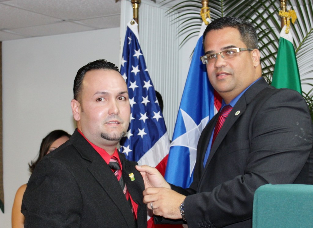 Eliut Rivera Rivera el día de su juramentación
