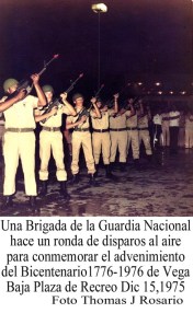 110-0 Brigada de la Guardia Nacional  dispara en apertura de actos oficiales.