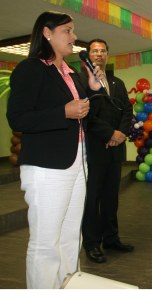 La Primera Dama, Georgina Laureano, fue reconocida por los presentes por su aportación en la creación del Campamento