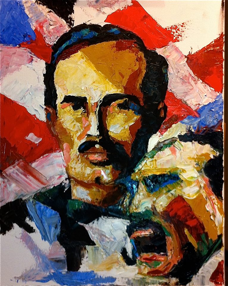 Obra pictórica sobre Pedro Albizu Campos por el vegabajeño Pedro Brull Torres