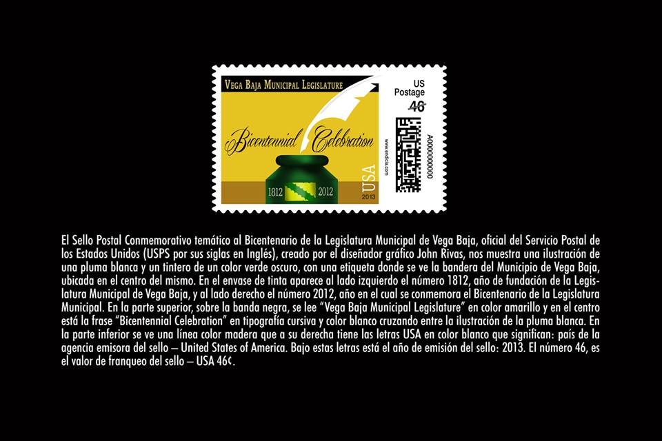 sello conmemorativo del bicentenario de Vega Baja