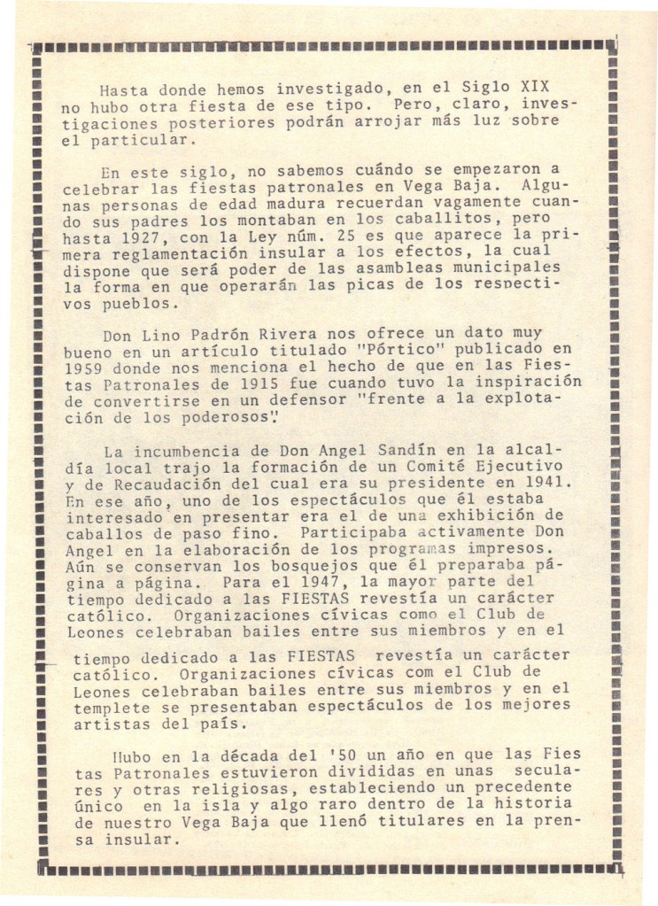 PROGRAMA FIESTAS PATRONALES 197315