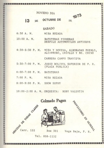 PROGRAMA FIESTAS PATRONALES 197328