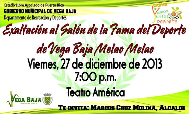 EXALTACION AL SALON DE LA FAMA ANUNCIO