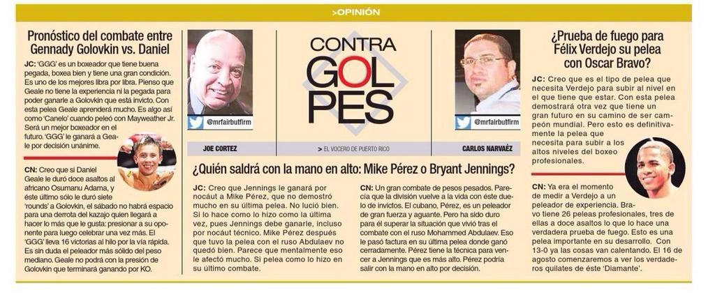 GOLPE A GOLPE RECIENTE