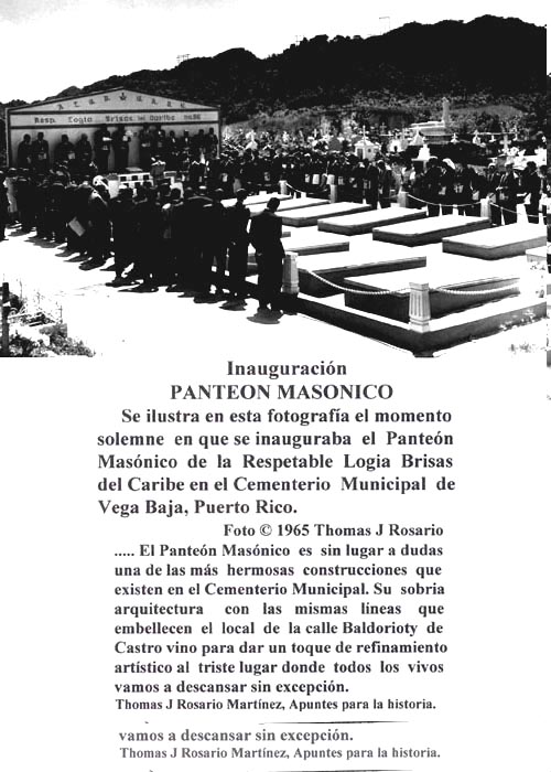 Inauguración Panteón Logía Masónico  de Vega Baja 1963 (2)