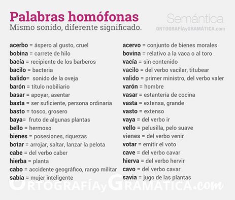 PALABRAS HOMOFONAS