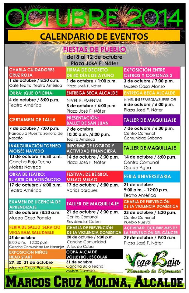 calendario de octubre