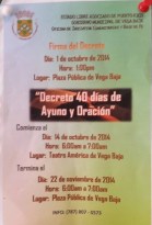decreto 40 dias de ayuno y oracion
