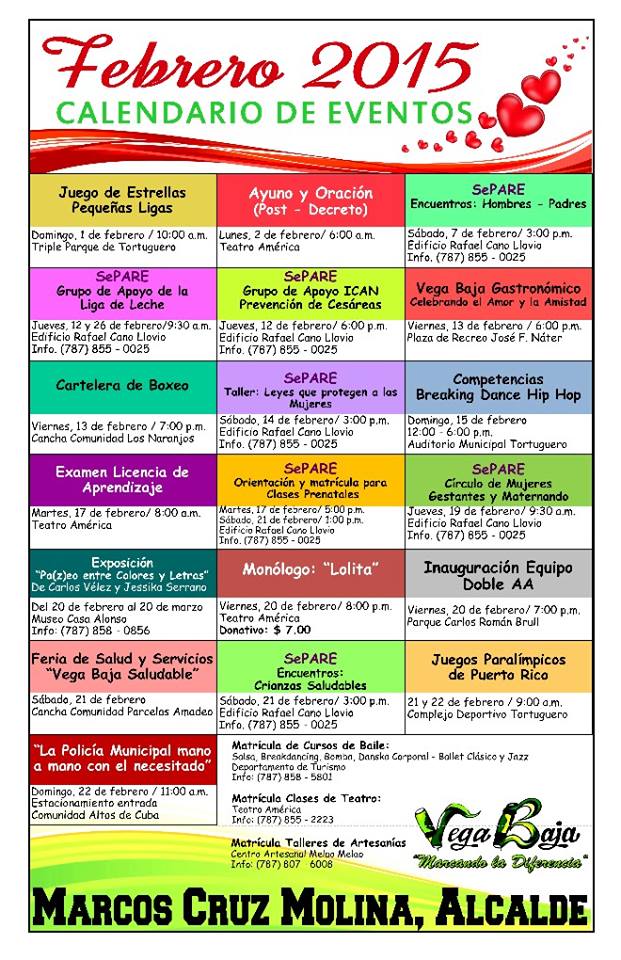 CALENDARIO DE FEBRERO GMVB