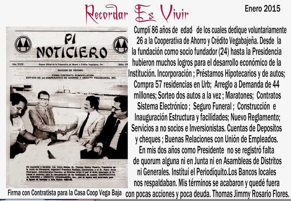 TJRF COOPERATIVA DE AHORRO Y CREDITO VEGABAJENA