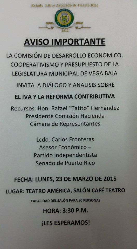 ANUNCIO SOBRE EL IVA