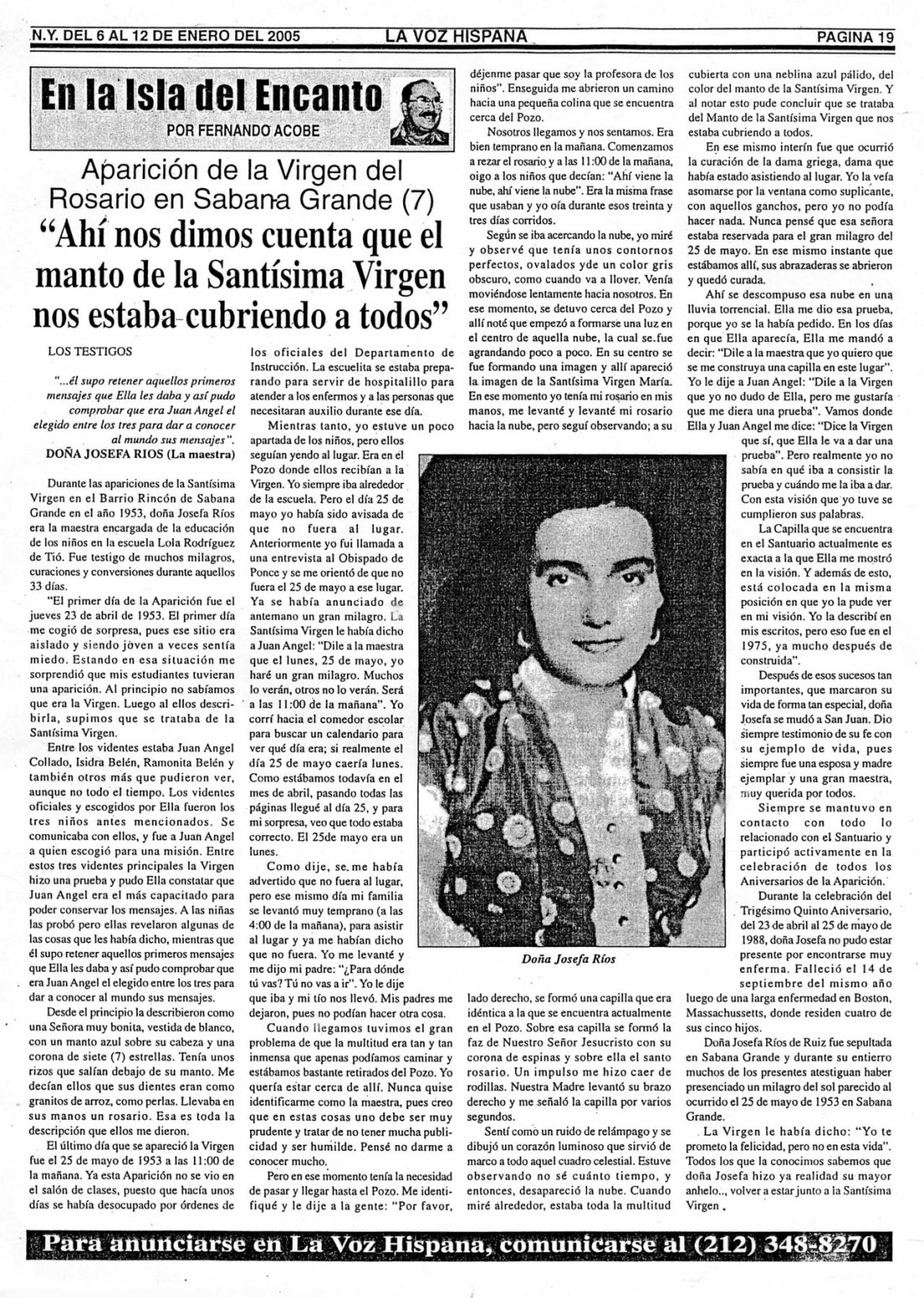 AVSG 74 Aparición de la Virgen del Pozo Sabana Grande P.R. Acobe 02