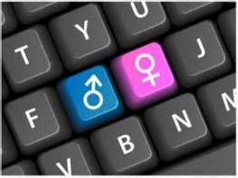 simbolo de mujer en tecklado