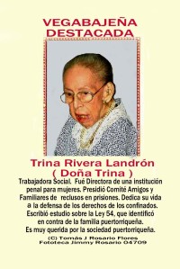 Trinidad Rivera de Ríos Trabajadora Social Vegabajeña