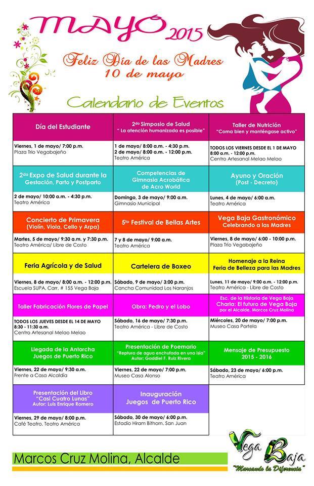 CALENDARIO MAYO 2015