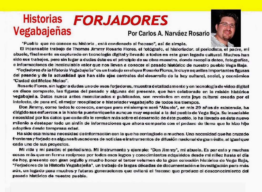 Adelanto 003-3 Forjadores  Vol 3-1 Prólogo Carlos A Nárvaez Vol 3-1