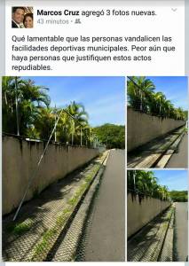 VANDALISMO EN PROPIEDAD MUNICIPAL