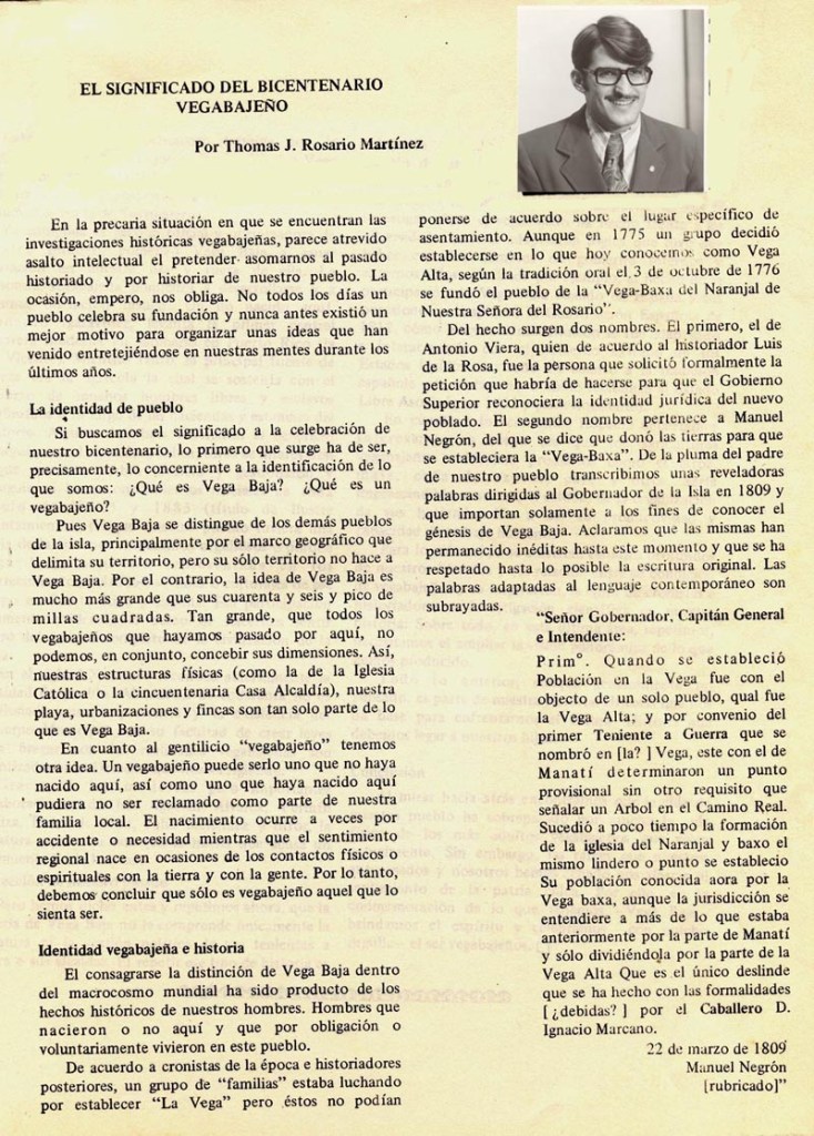 099-0 Art Programa Fiestas Patronales  Bicentenario porThomas J Rosario Jr.