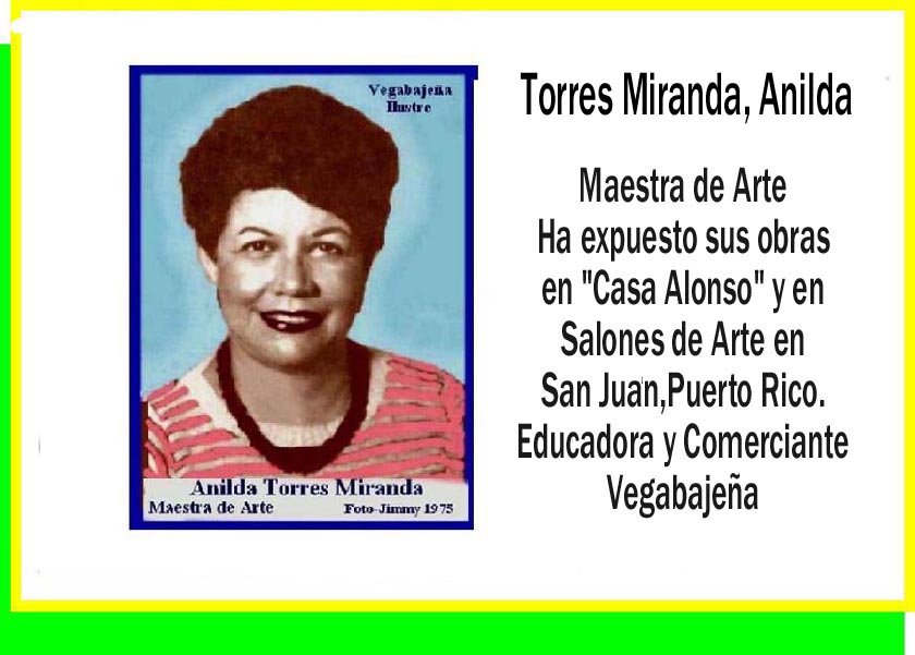 Torres Miranda, Anilda