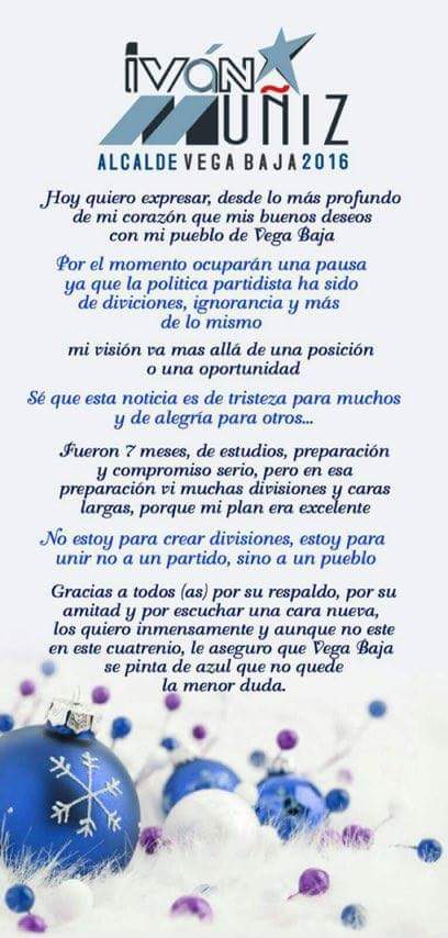 RENUNCIA DE IVAN MUNIZ A ASPIRACION