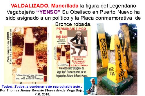 VANDALIZADO EL OBELISCO DE YENSO