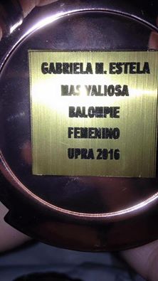 GABRIELA ESTELA RODRIGUEZ ES LA JUGADORA FEMENINA MAS VALIOSA DE LA UPRA EN 2016